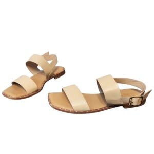 Dream Pairs Women's Square-toe Nude/Beige Flat Summer Sandals Size 7